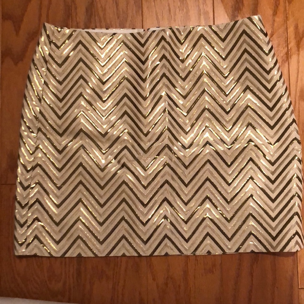 J Crew Mini Skirt NWT Size 4 chevron